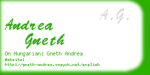 andrea gneth business card